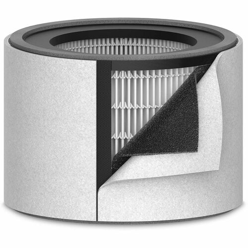 TruSens Air Filter, HEPA, Med, 7-9/10"Wx7-9/10"Lx5-9/10"H, White