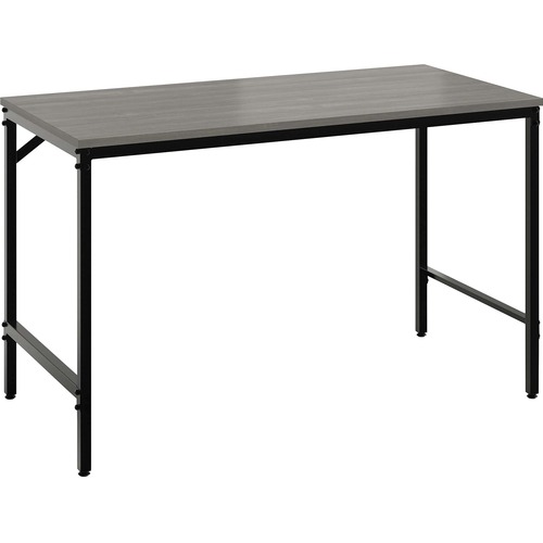 Safco Desk,45-1/2"x23-1/2"x29-1/2",Neowalnut Laminate/Black Base