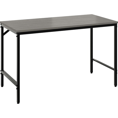 Safco Desk,45-1/2"x23-1/2"x29-1/2",Sterling Ash Laminate/BK Base