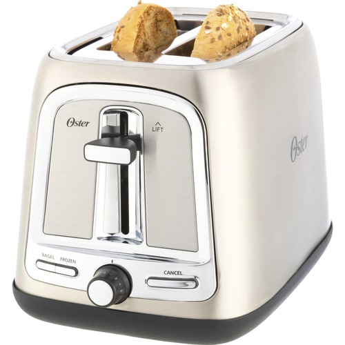 Oster Toaster,2-Slice,800W,8-1/5"x11-4/5"x8-3/5",Stainless Steel