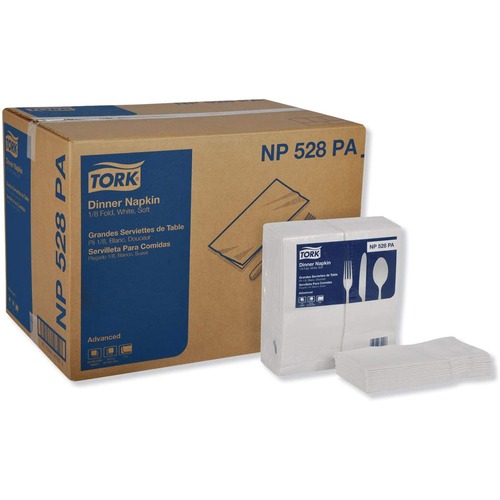 TORK Dinner Napkin,2-Ply,Tallfold,16-3/4"Wx15"L,100/PK,28/CT,WE