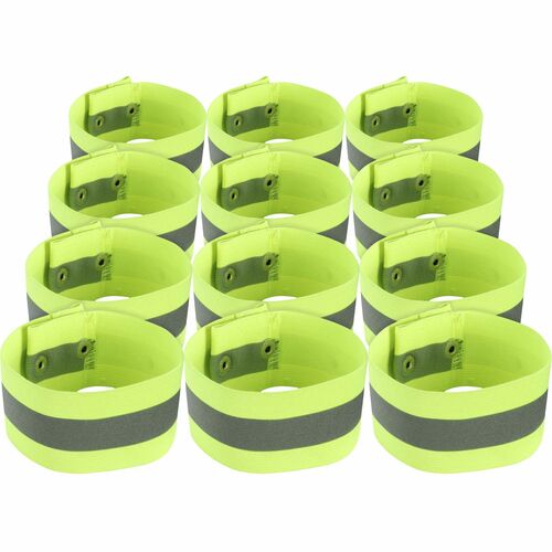 Ergodyne Arm/Leg Band,ButtonSnapClosure,L/XL,12/CT,Lime