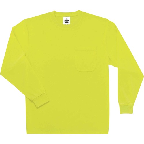 Ergodyne T-Shirt,LongSleeve,Non-Certified,Hi-Vis,MoistureWick,5X,LM