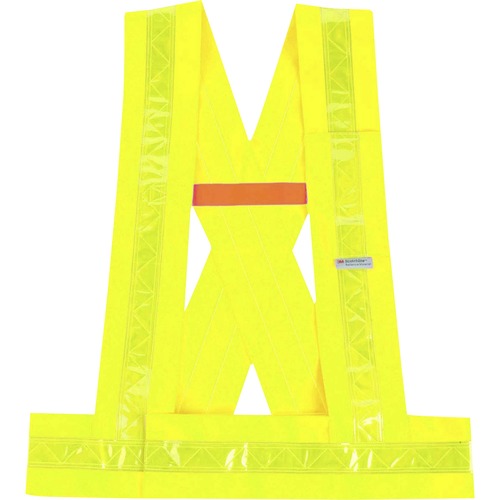 Ergodyne Safety Sash,Breakaway,Hi-Vis,XBack,TypeO,Class1,XL/2X,Lime