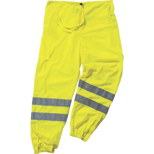 Ergodyne Pants,High-Visibility,ClassE,DrawstringWaist,S/M,Lime