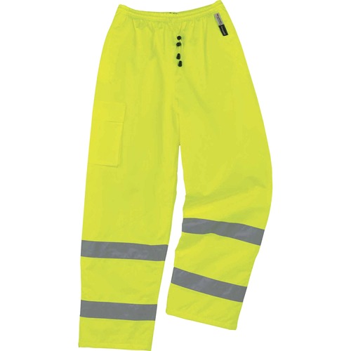 Ergodyne Pants,Hi-Vis,Thermal,Weatherproof,Drawstring,ClassE,4X,LM