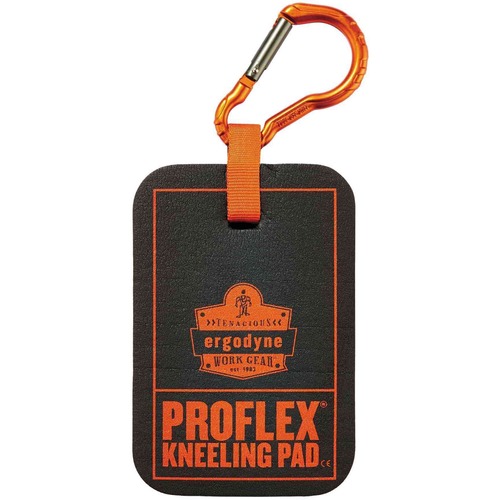 Ergodyne Kneeling Pad,w/Carabiner,Handle,NBR-Foam,4"x6"x1",Mini,BK