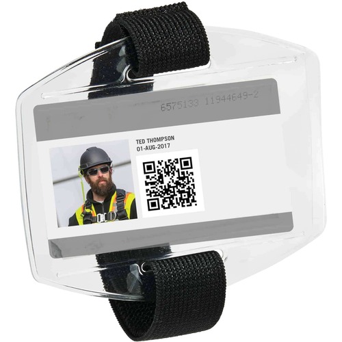 Ergodyne Badge Holder,Arm Band,Vinyl,12"-18",6/CT,BK