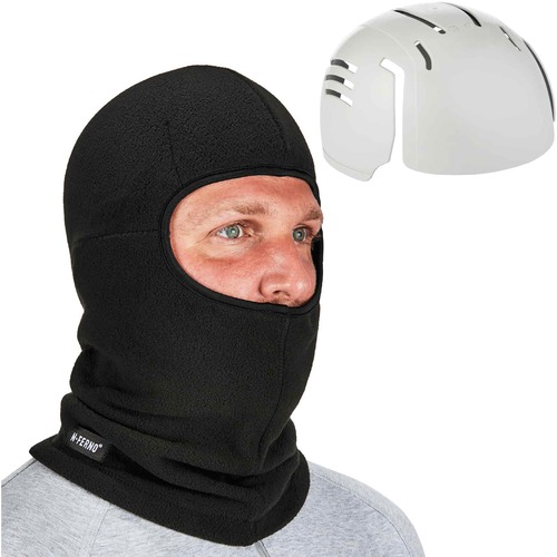 Ergodyne Face Mask,Balaclava,Zipper,w/BumpCap,Thermal,OneSize,6/CT,BK