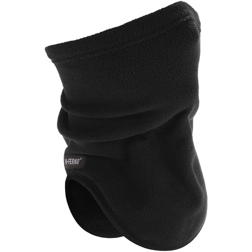 Ergodyne Neck Gaiter,Fleece,Nonbulking,Fleece,ElasticSeam,Long,BK