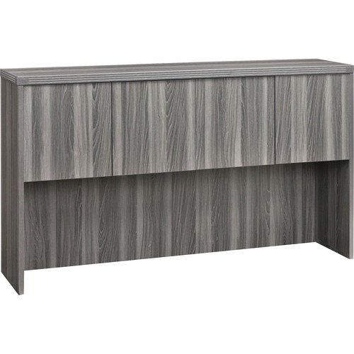 Safco Hutch,w/Wood Doors,72"x15"x39.125",Gray Steel