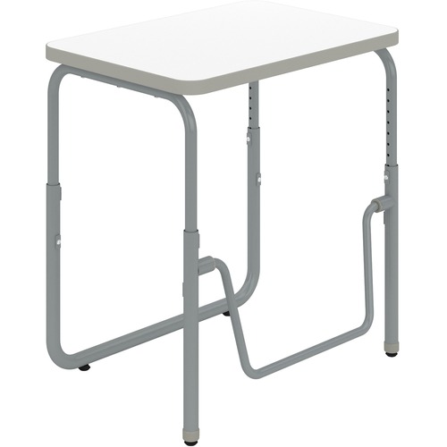 Safco Desk,Hght-Adj,w/Bar,27.75"x19.75"x22"-30",Whiteboard