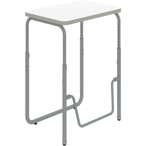 Safco Desk,Hght-Adj,w/Bar,27.75"x19.75"x29"-43",Whiteboard