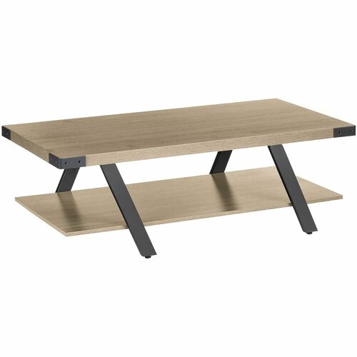 Safco Coffee Table,2-Shelf,48"x23.75"x16",Sand Dune