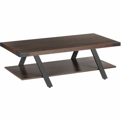 Safco Coffee Table,2-Shelf,48"x23.75"x16",Southern Tobacco