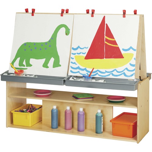 Jonti-Craft, Inc. Art Center,w/Storage,4-Station,48-1/2"x23-1/2"x42",Baltic