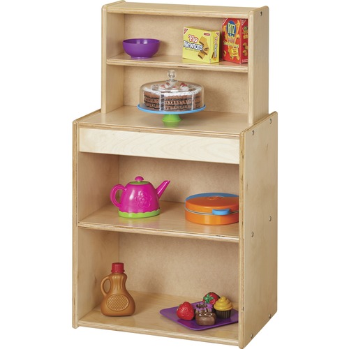 Jonti-Craft, Inc. Cupboard,f/Play Kitchen,4-Shelf,18"x12"x32-1/2",Baltic
