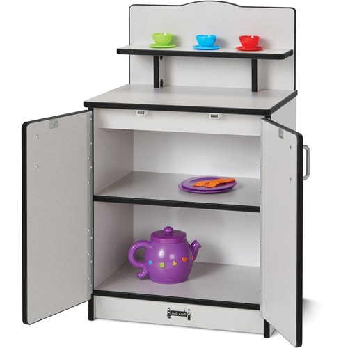 Jonti-Craft, Inc. Play Kitchen Cupboard, BK Edge, 20"Wx15"Dx33-1/2"H, Gray