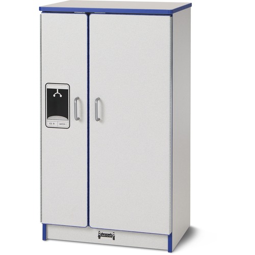Jonti-Craft, Inc. Play Kitchen Refrigerator, Blue Edge, 20"Wx15"Dx27"H, Gray