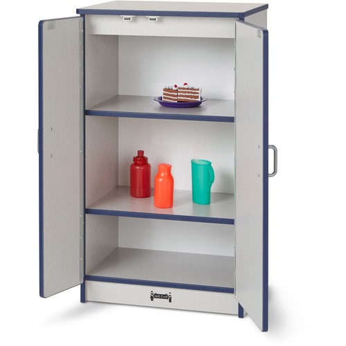 Jonti-Craft, Inc. Play Kitchen Refrigerator, Navy Edge, 20"Wx15"Dx27"H, Gray