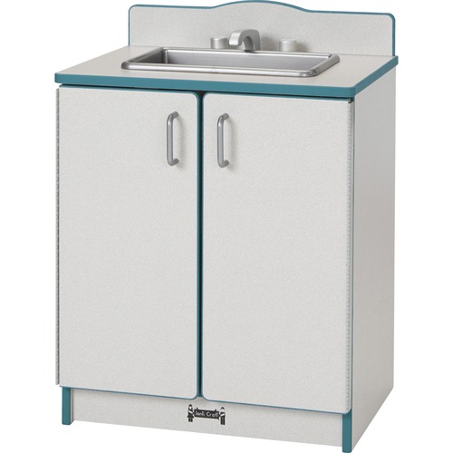 Jonti-Craft, Inc. Play Kitchen Sink, Teal Edge, 20"Wx15"Dx27"H, Gray