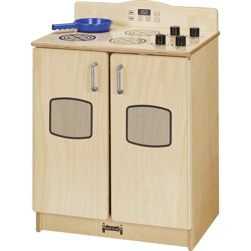 Jonti-Craft, Inc. Play Kitchen Stove, 20"Wx15"Dx27"H, Woodgrain