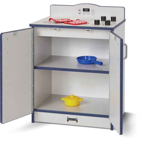 Jonti-Craft, Inc. Play Kitchen Stove, Navy Edge, 20"Wx15"Dx27"H, Gray