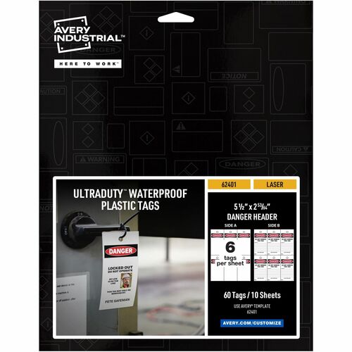 Avery Safety Tags,DANGER,5-1/2"x2-13/14",60/PK,MI