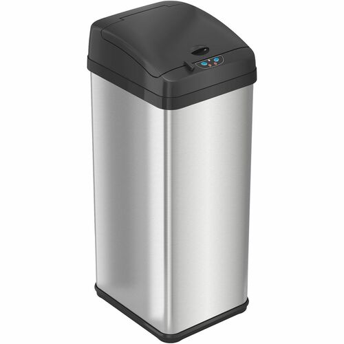 HLS Commercial Trash Can, 13 Gal, 10-3/4"Wx12-9/10"Lx28-1/4"H, Multi