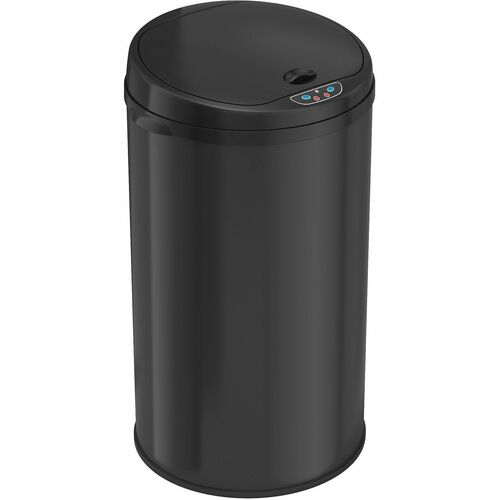 HLS Commercial Trash Can, 8 Gal, 11-3/5"Wx12-3/5"Lx20-1/5"H, Black