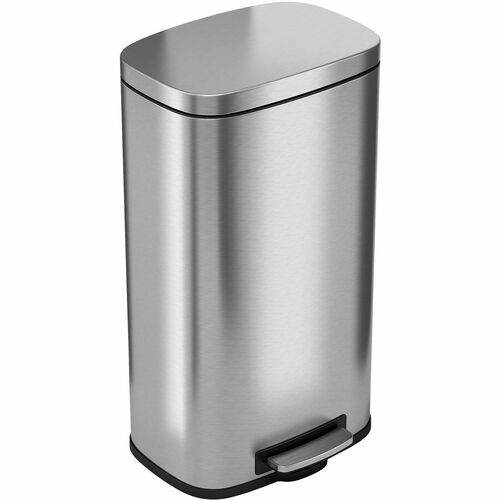 HLS Commercial Trash Can, 8 Gal, 13-1/2"Wx10"Lx24-3/4"H, Silver