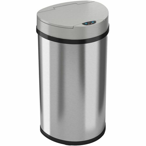 HLS Commercial Trash Can, Sensor, 13 Gal, 14-1/10"x12-3/5"x26-3/4", SR