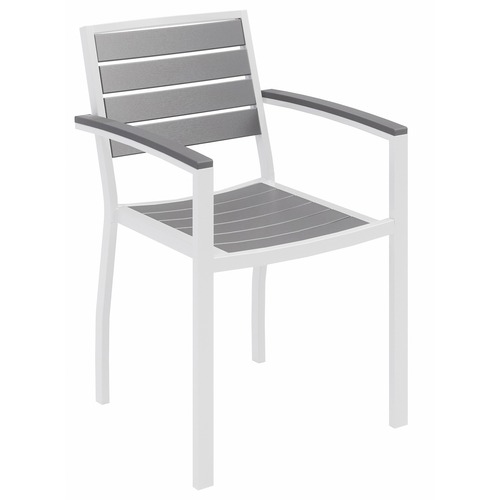 KFI Seating Chair, w/Arms, Outdoor, 22"x21-1/2"x33-4/5", WE/GY