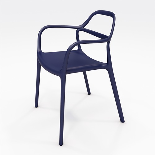 KFI Seating Chair, Dali, In/Out, 22-3/4"Wx21-1/4"Dx30-1/2"H, Baltic