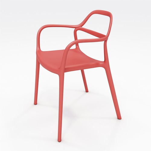 KFI Seating Chair, Dali, In/Out, 22-3/4"Wx21-1/4"Dx30-1/2"H, Poppy