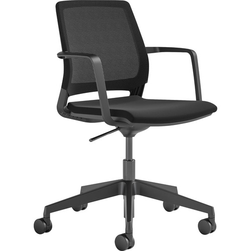 Safco Chair,Conference,Mesh Back,w/Arms,28"x28"x37",Black