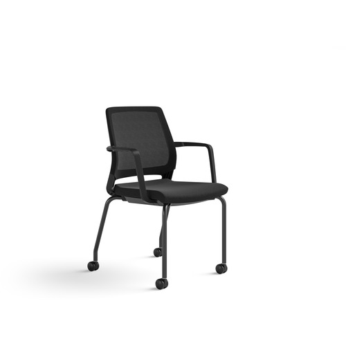 Safco Chair,Guest,Mesh Back,w/Arms,23-1/2"x23-1/2"x33-1/2",2/CT,BK