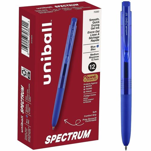 uni-ball Corporation Pen, Gel, Spectrum, 0.7mm, Blue