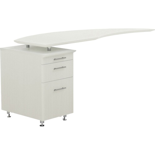Safco Return,Curved,LT,w/P/B/FPed,63"x24"29-1/2",Textured Sea Salt