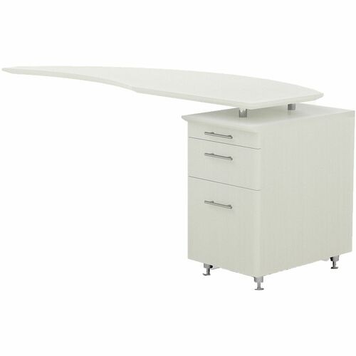 Safco Return,Curved,RT,w/P/B/FPed,63"x24"29-1/2",Textured Sea Salt