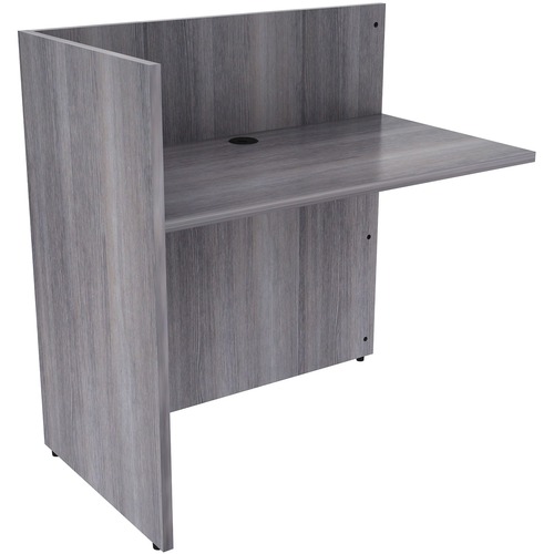 Lorell Reception Return, 42"x24"x41-1/2", Weathered Charcoal