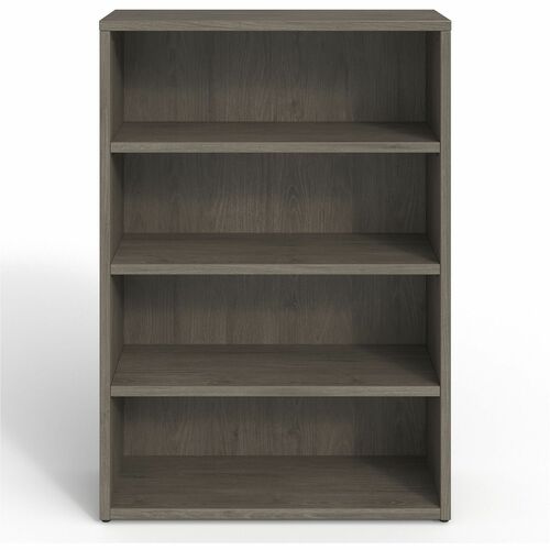 Lorell Bookcase, 4-Shelf, Prominence, 34"Wx12"Dx48"H, Gray Elm