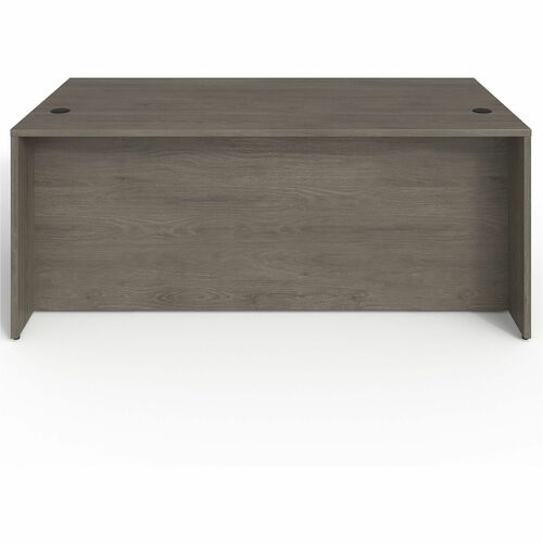 Lorell Double-pedestal Desk, F/F, B/B/F, 72"x36"x29", Gray Elm