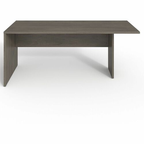 Lorell Desk, Peninsula, Not Freestanding, 72"x30"x29", Gray Elm