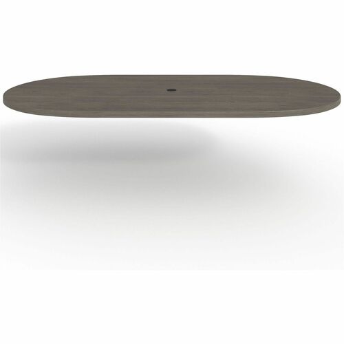 Lorell Tabletop, Racetrack, Standalone, 96"x48"x1-1/2", Gray Elm