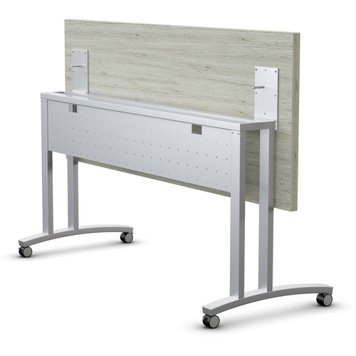 Special-T Beam,w/Modesty Panel,f/60"Flip&Nest Tables,Metallic Silver
