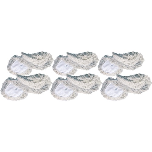 Genuine Joe Dust Mophead Refill,Blended Yarn,72"x5",6/CT,White