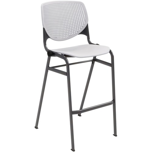 KFI Seating Barstool, Stack, 23"x22"x46-1/2", Light Gray