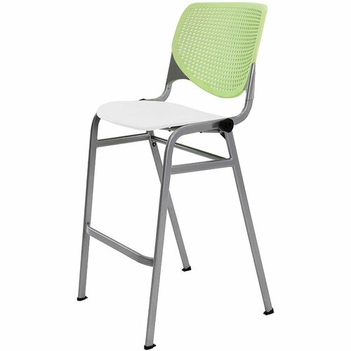 KFI Seating Barstool, Stack, 23"x22"x46-1/2", Lime Green/White