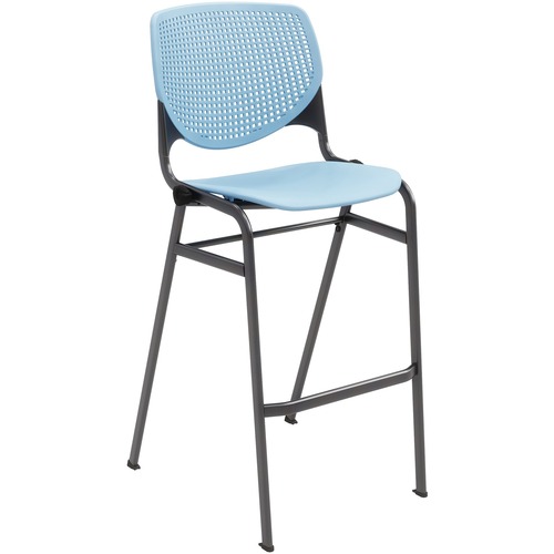 KFI Seating Barstool, Stack, 23"x22"x46-1/2", Sky Blue